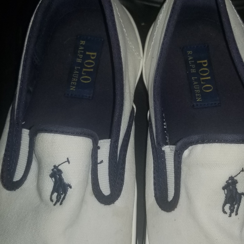Navyblue and white polo shoes